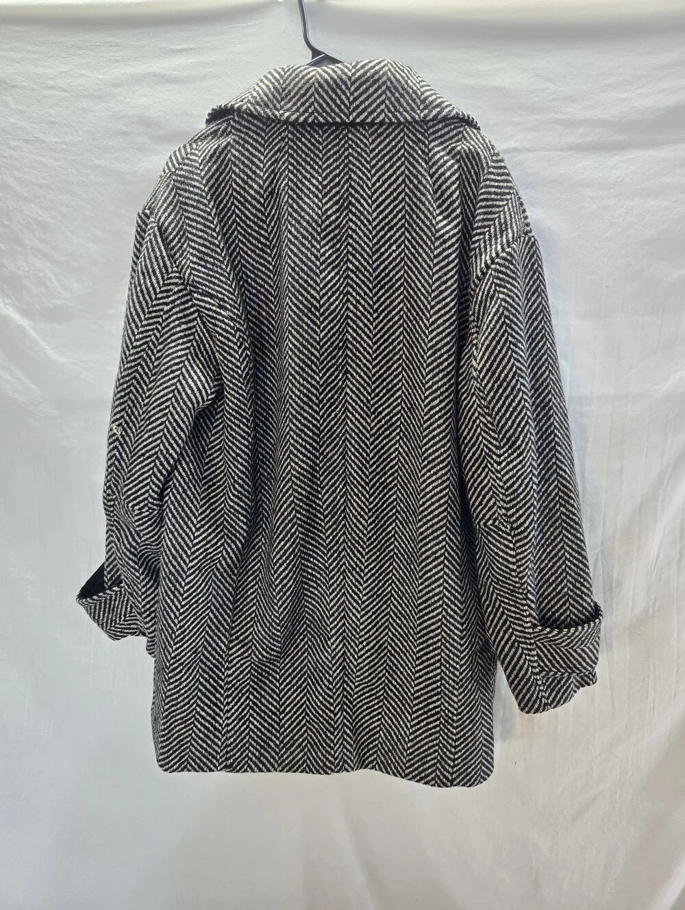 Free People Women’s Small Ari wool Peacoat Double Breasted Herringbone New
